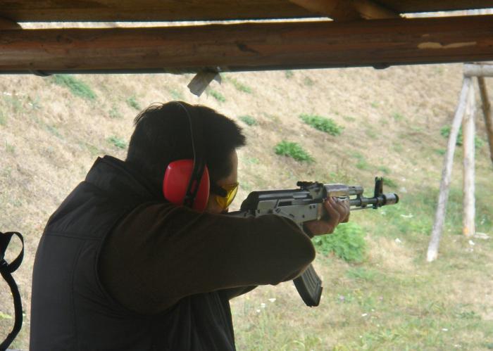 Kalashnikov and shotgun